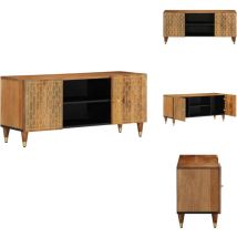 Meuble tv 105x33x46 cm Bois massif de manguier - Meuble Tv - Meuble Salon - Support Tv - Unité Tv - Style Rétro