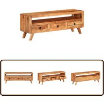 Vidaxl - Meuble tv 110x30x40 cm Bois d'acacia massif - Meubles Tv - Meuble Tv - Meuble En Bois - Meuble Acacia - Meuble Salle Séjour