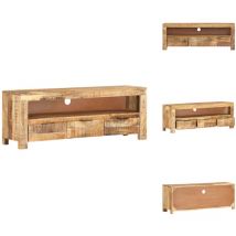 Meuble TV 110x30x40 cm Bois de manguier brut - Meuble Tv - Meuble Audio - Meuble Salle Séjour - Meuble Design - Meuble Rangement