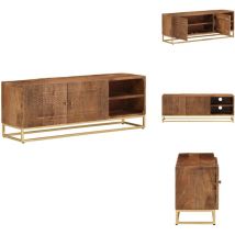 Meuble TV 110x30x40 cm bois massif de manguier et fer - Meubles Tv - Meuble Tv - Support Tv - Unité Tv - Meuble Rangement