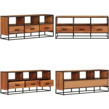 Vidaxl - Meuble tv 110x30x45 cm Bois d'acacia massif - Meubles Tv - Meuble Tv - Support Tv - Mobilier Tv - Bureau Tv - Home & Living