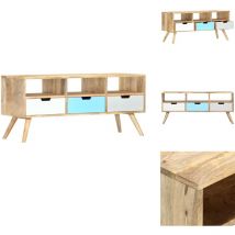 Vidaxl - Meuble tv 110x35x48 cm Bois de manguier massif - Meuble Tv - Meuble Rangement - Buffet - Armoire Hifi - Bois Massif