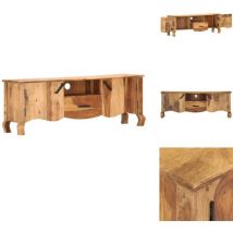 Meuble tv 115x30x42 cm Bois solide - Meubles Tv - Meuble Tv - Meuble Tv En Bois - Meuble Tv Industriel - Support Tv
