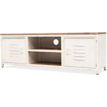 Vidaxl - Meuble télé buffet tv télévision design pratique meuble tv 120 cm blanc