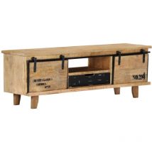 Youthup - fimei Meuble tv 120 x 30 x 40 cm Bois massif de manguier