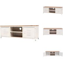 Vidaxl - Meuble tv 120x30x40 cm Blanc - Meubles Tv - Meuble Tv Industriel - Meuble Tv Blanc - Meuble Tv Avec Étagères - Meuble Tv Design