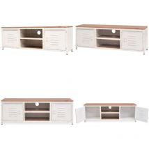 Vidaxl - Meuble tv 120x30x40 cm Blanc - Meubles Tv - Meuble Tv Industriel - Meuble Tv Blanc - Meuble Tv Avec Étagères - Meuble Tv Design - Home &