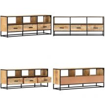 Vidaxl - Meuble tv 120x30x45 cm Bois solide de manguier - Meubles Tv - Meuble Tv - Armoire Tv - Rangement Tv - Design Industriel - Home & Living