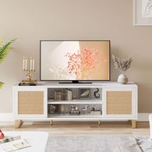Meuble TV - 147x40x55cm - pour TV 65 pouces- Style contemporain