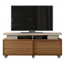 Meuble TV 150 cm 60 Pouces Chêne et Taupe