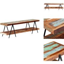 Vidaxl - Meuble tv 160x40x50 cm Bois de récupération massif - Meubles Tv - Meuble Tv - Meuble Industriel - Meuble Vintage - Rangement Media