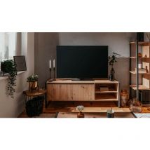 Toscohome - Meuble tv 160x55h cm chêne et anthracite - Denver 54