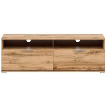 Petits-meubles - Meuble tv 2 tiroirs 2 niches 135 cm Selma Bois