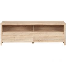 Petits-meubles - Meuble tv 2 tiroirs 2 niches 143 cm Soren Bois