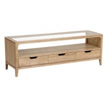 Meuble Tv 3 Tiroirs - Bois-MDF - Marron - Interior's