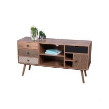 Calicosy - meuble tv avec 4 tiroirs - 1 porte - 4 niches de rangements