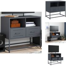 Vidaxl - Meuble tv anthracite 68x39x60,5 cm acier - Meuble tv - Meubles tv - Support tv - Banc tv