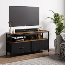 Meuble tv Armoire tv pour téléviseurs jusqu'à 50 pouces, buffet en bois,100 x 30 x 57CM-marron