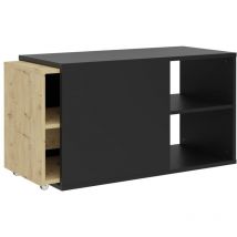FMD - Meuble tv avec 2 compartiments ouverts 133,5x39,9x49,2 cm