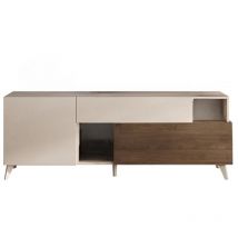 Calicosy - Meuble tv 2 portes, 1 tiroir et 2 niches L180 cm - mala