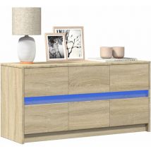 Torana - Meuble tv avec led chêne sonoma 100x34x50 cm bois d'ingénierie