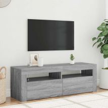 Furniture Limited - Meuble TV avec lumières LED sonoma gris