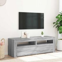 Meuble tv avec lumières led sonoma gris 120x35x40 cm