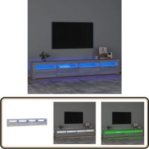 Vidaxl - Meuble tv avec lumières led Sonoma gris 240x35x40 cm - Meuble Tv - Meuble Tv Led - Meuble Tv Avec Éclairage - Meuble Tv Gris - Meuble Tv