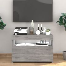 Meuble tv avec lumières led Sonoma gris 60x35x40 cm