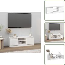 Vidaxl - Meuble tv avec porte Blanc 102x30x36 cm - Meubles Tv - Meuble Tv - Armoire Tv - Meuble Téléviseur - Rangement Tv