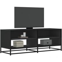 Maisonchic - Meuble tv, Banc tv, Armoire de rangement noir 120,5x40x46 cm bois d'ingénierie et métal FR356644 Maison Chic