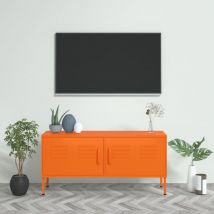 Maison Chic - Meuble tv, Banc tv, Armoire de rangement Orange 105x35x50 cm Acier Banc tv LWW95127 design in