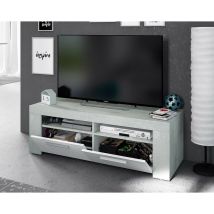 Fores Habitat S.l.u. - Kit meuble tv Ambit 42x120x40h blanc / ciment - Séjour