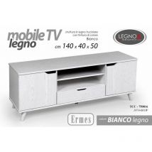 Webmarketpoint - Meuble tv bas mobile blanc 140x40x50 cm