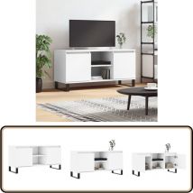 Vidaxl - Meuble tv blanc 104x35x50 cm bois d'ingénierie - Meuble Tv - Meuble Téléviseur - Meuble Rangement - Meuble Salon - Meuble Design