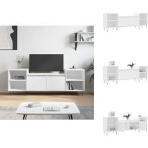 Meuble tv Blanc 160x35x55 cm Bois d'ingénierie - Meubles Tv - Meuble Tv - Support Tv - Unité Tv - Meuble Blanc