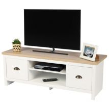 Fornord - Meuble tv blanc 2 portes virginia