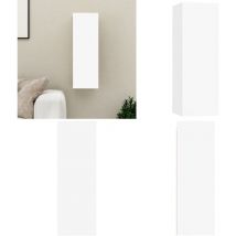 Meuble tv Blanc 30,5x30x90 cm Bois d'ingénierie - Meubles Tv Suspendus - Meuble Tv Blanc - Meuble Tv Moderne - Rangement Tv - Bibliothèque Murale