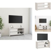 Vidaxl - Meuble tv Blanc 80x31x39 cm Bois de pin massif - Meuble Tv - Meuble Tv Blanc - Meuble Tv Design - Meuble Tv Bois - Meuble Tv Moderne