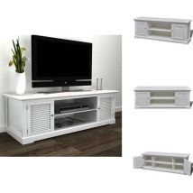 Vidaxl - Meuble tv Blanc Bois - Meubles Tv - Meuble Tv Blanc - Meuble Tv Design - Meuble Tv Moderne - Meuble Tv Industriel