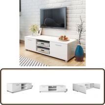 Vidaxl - Meuble tv Blanc brillant 120x40,5x35 cm - Support Tv - Meuble Tv - Meuble Tv Blanc - Meuble Tv Brillant - Meuble Tv Salle De Séjour