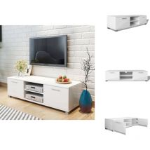 Vidaxl - Meuble tv Blanc brillant 120x40,5x35 cm - Support Tv - Meuble Tv - Meuble Tv Blanc - Meuble Tv Brillant - Meuble Tv Salle De Séjour