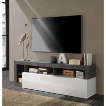 Iperbriko - Meuble tv blanc laqué 184x42x58