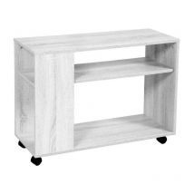 Argonauta - Meuble tv blanc à roulettes cm 80 x 30 x 56 h