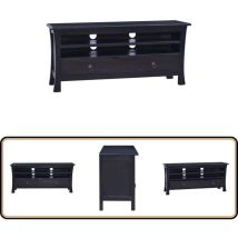 Vidaxl - Meuble tv Café noir clair 100x30x45 cm Bois d'acajou massif - Meuble Tv - Meuble Audio - Armoire Tv - Meubles En Bois - Acajou