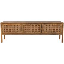 Rendez-vous Déco - Meuble tv cannage et bois de manguier 140 cm - tiki
