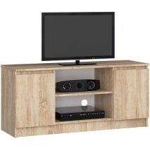 Jardibricodeco - meuble tv casa 2 étagères 120x40x55 cm bois sonoma