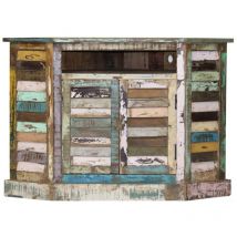 Made In Meubles - Buffet d'angle en bois coloré Ethnik