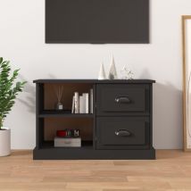 Maison Chic - Meuble tv, Banc tv, Armoire de rangement noir 73x35,5x47,5 cm bois d'ingénierie FR395826