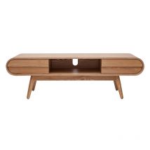 Miliboo - Meuble tv scandinave en bois clair 2 tiroirs L150 cm baltik